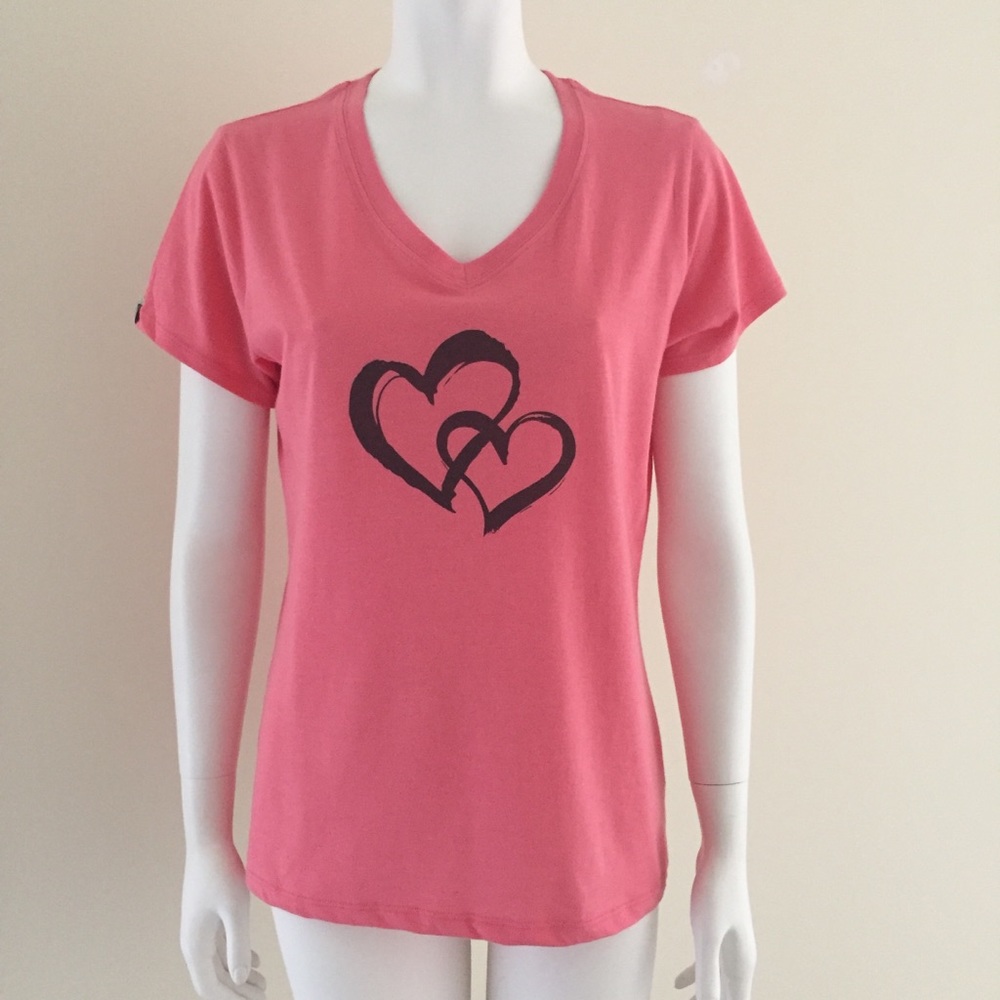Women’s Top T-Shirt Cotton Pink Size M - Picture 4 of 7
